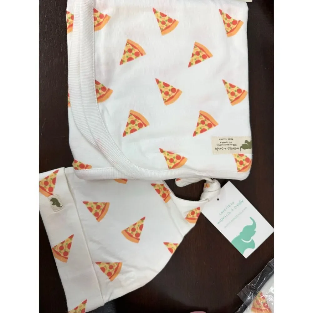 NWT Monica and Andy Newborn Baby Boy Hospital Cuddle Box - Pizza Day - Receiving